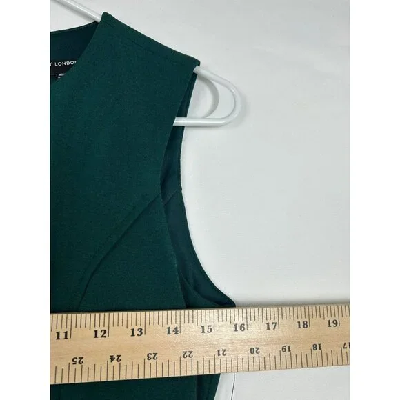 Maggy London Womens  Size 2 Crew Neck Sleeveless Sheat Dress Green NWT - Picture 4 of 13